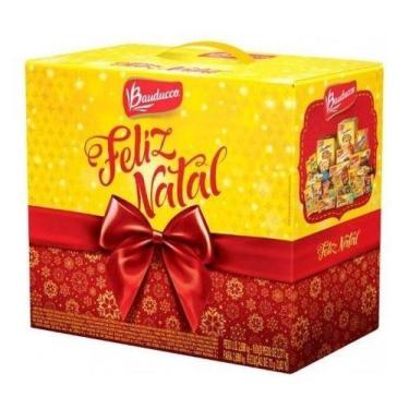 Imagem de Cesta De Natal Bauducco Grande - Kit C/ 5un - higipack