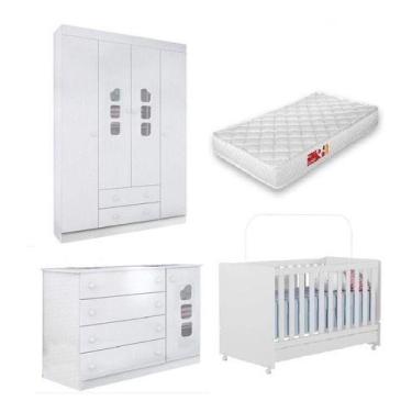 Imagem de Quarto Infantil Com Guarda Roupa, Cômoda Livia E Berço Danny - Phoenix