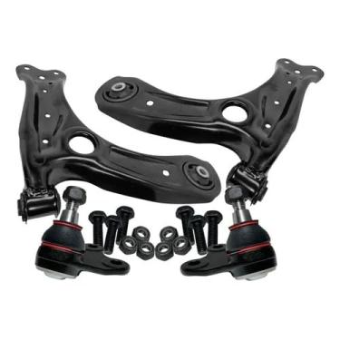 Imagem de Par Bandejas Suspensão Dianteira + Pivôs Compatível com Gol G5 G6 G7 Fox Polo Saveiro Spacefox - NBJ1011D / NBJ1011E / PS4448 / PS4449