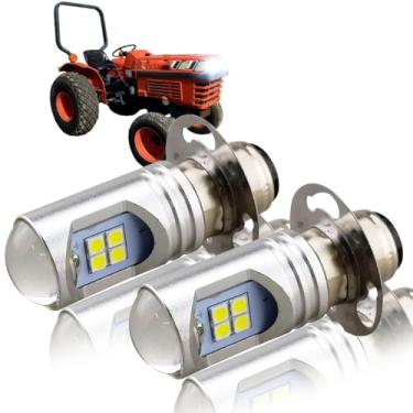 Imagem de TJJTGBR Lâmpadas de farol LED para Kubota L2050 L2250 L2850 L3250 pn 38240-33870, mais brilhante 6500K branco frio, 1:1 tamanho mini IP68 faróis de neblina à prova d'água, instalação rápida, pacote