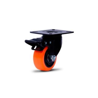 Imagem de Rodízio Girátorio com Freio e Placa 3" Série Black 312 BP Colson