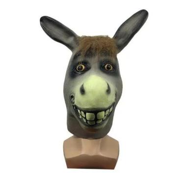 Imagem de Máscara Látex Animal Burro Realista Desenho Animado Pelugem  - MHR