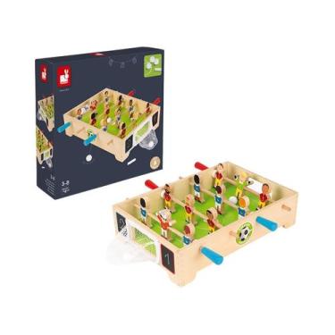 Imagem de Mini Mesa de Pebolim Janod Campeões de Madeira, Colorido