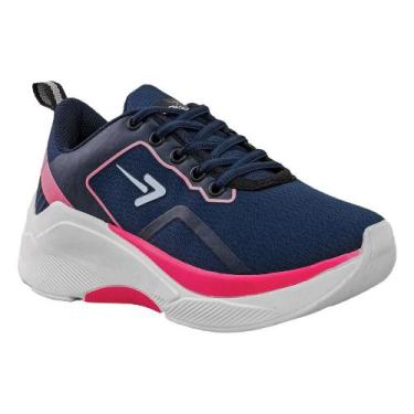 Imagem de Tênis de Treino Marinho Pink BX2439 Confortável Box 200, 35, BRANCO OF
