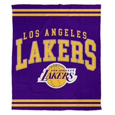 Imagem de Proformance Home NBA Los Angeles Lakers Vintage Arch Cobertor de malha aconchegante