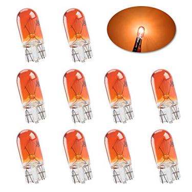 Imagem de Yifengshun Lâmpada de halogêneo pequena T10 âmbar, super brilhante 194 W5W 168 5W Wedg lâmpadas para placa de carro luz cúpula mapa luz lateral luz de estacionamento luz de neblina luz traseira 12V