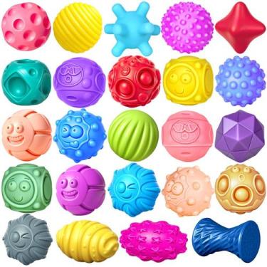 Imagem de Sensory Balls Ynanimery para crianças pequenas, 24 unidades com cores 