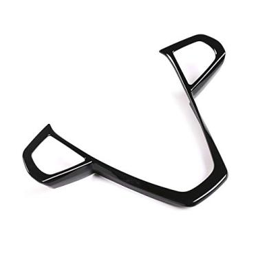 Imagem de CHEYA Adesivo de acabamento de capa de volante interior de carro ABS para BMW Série 3 Série 5 Série 7 Série 6 Series GT X3 X5 X7 G01 G05 G07 G20 G30 G11 Luxury 2019-2020 (preto, estilo A)