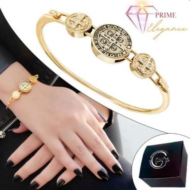 Imagem de Bracelete Pulseira Feminino São Bento Banhado a Ouro - Granado Acessór