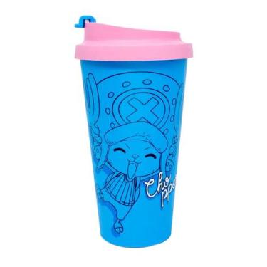 Imagem de Copo de Viagem Bucks 500ML One Piece Chopper Azul e Rosa