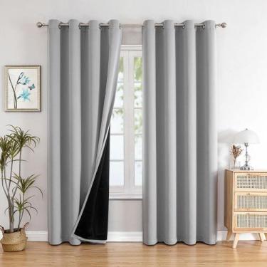Imagem de Cortinas Blackout ChrisDowa 100% Black Liner 2 painéis 52x214cm