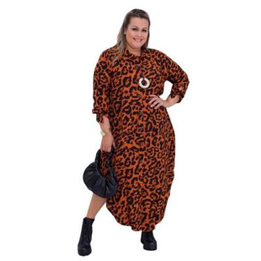 Imagem de Chamise Longo Plus Size - ZIEM, Onça 03, G2 (54/56)