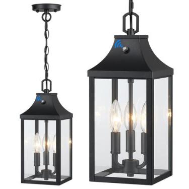 Imagem de Luminária pendente externa MYHXQ 15" Dusk to Dawn Black