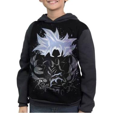 Imagem de Moletom Infantil Instinto Superior Goku Dragon Ball - smoke, Preto, 3