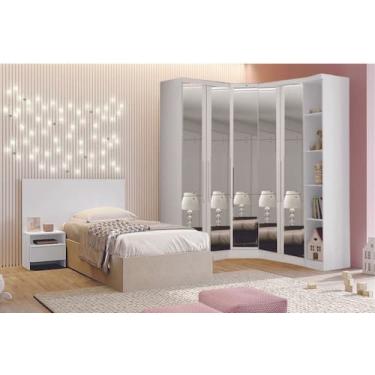 Imagem de Modulado Closet Espelhado 5 Portas 6gav Linea Novo Horizonte - Móveis 