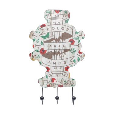 Imagem de Cabideiro de Parede com 3 Ganchos Madeira/Metal - Carisma