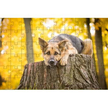 Imagem de Quebra-Cabeças Pastor Alemão de 60 peças  Educativo e Inteligente