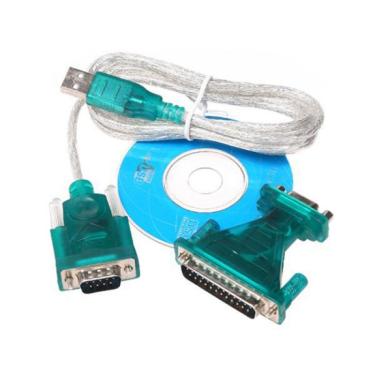 Imagem de Cabo Adaptador Conversor Usb Serial Db9 Rs232 Paralelo Db25