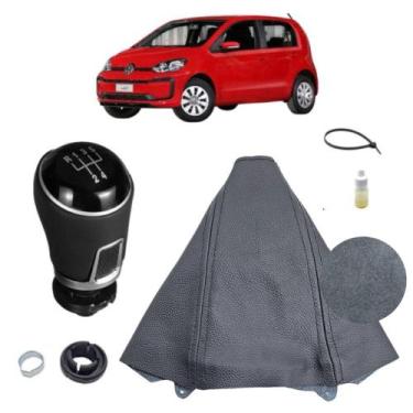 Imagem de Manopla De Substituição E Forro Coifa Couro Console Câmbio Manual Up! 