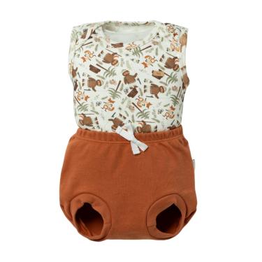 Imagem de Conjunto Body Bebê Regata e Tapa Fralda Camping - Hug