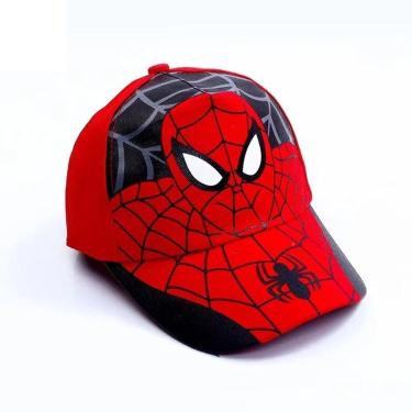 Imagem de Boné Infantil Homem Aranha com Aba Curva Vermelho