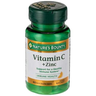 Imagem de Suplemento de Vitamina C e Zinco Nature's Bounty - 60 Comprimidos