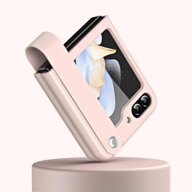 Imagem de Bolsa capa de telefone para samsung galaxy z flip 5 flip4 flip3 flip 3 4 flip5 zflip5 proteção dobrável funda, rosa, para samsung z flip 4