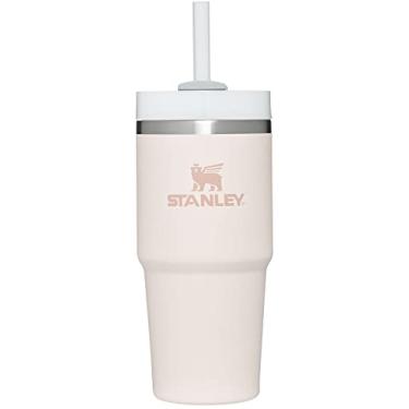 Imagem de Stanley Copo Quencher H2.0 com canudo 400 ml | Tampa Flowstate de 3 posições | Suporte de copo compatível para viagens | Copo de aço inoxidável isolado | Sem BPA | Quartzo rosa