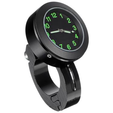 Imagem de SEWACC Mini relógio de guidão de motocicleta à prova d'água, 7/20.3 cm, relógio digital de montagem para guidão de bicicleta, acessório de motocicleta para equitação e uso ao ar livre (preto)