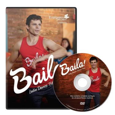 Imagem de Evergreen Wellness Baila! Dvd De Treino Dança Latina - Desfrute 5 Emocionantes Sessões Cardio Fitness 20 Minutos Ao Som Música. Não É Necessário Ter Experiência Ou Parceiro Para Isso.