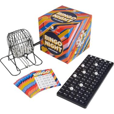 Imagem de Kit de jogo de bingo clássico | Anfitrião da sua própria noite de jogos | Contém máquina de rodas de bingo de metal | para adultos, crianças, diversão em família, após o jantar, Natal, presente