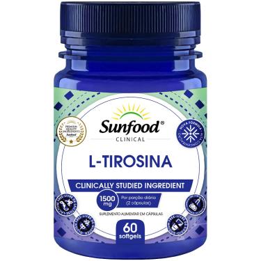 Imagem de L-TIROSINA 1500MG 60 SOFTGELS SUNFOOD CLINICAL