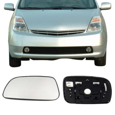 Imagem de Vidro de substituição do espelho lateral do motorista para Toyota Prius 2004-2009, vidro retrovisor lateral esquerdo aquecido externo automotivo para Toyota Prius 2004 2005 2006 2007 2008 2009
