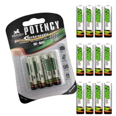 Imagem de Power Up Kit 12 Pilhas AAA Recarregáveis, 2700mAh, Alta Performance, Ni-MH, para Controles Remotos, 1.2V, Recarregável Até 1000 Ciclos, Fabricação 2023