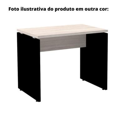 Imagem de Mesa De Escritório Pé Painel Pe25 Em Mdp 134 X 60 Cm Cinza Com Base Cinza