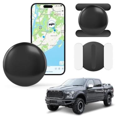 Imagem de Mini rastreador GPS para veículos, rastreador magnético oculto com bateria de 360 dias, sem taxa mensal, sem necessidade de assinatura, apenas suporte Find My (iOS) (preto)