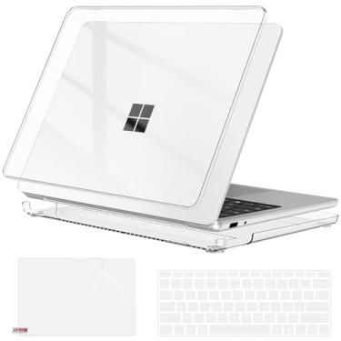 Imagem de AKIT Capa transparente compatível com Microsoft Surface Laptop Copilot de 13 polegadas + PC 2025 (modelo 2095), capa rígida de plástico resistente a arranhões + capa de teclado + protetor de tela