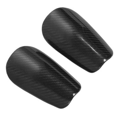 Imagem de RiToEasysports Caneleiras de Futebol, 2 Peças, Fibra de Carbono, Eva, Esponja, Com Caixa de Armazenamento, Absorção de Choque Profissional para Jovens, Crianças, Futebol (Preto)