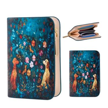 Imagem de Carteira feminina Black Cats, carteira feminina de poliuretano, carteira com bolso com zíper, carteira pequena e fina para cartão de crédito para mulheres, adolescentes, meninas, Preto, Gldn Besties