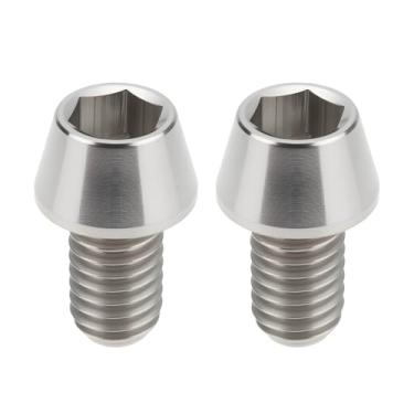 Imagem de LT Easiyl Parafusos cônicos com soquete hexagonal M6 x 10 mm, compatível com Chopper, compatível com motos Dirt Jump, cor de titânio