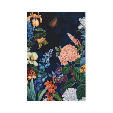 Imagem de Nadoabtm Placa de cobertura de interruptor de luz borboleta floral vibrante fundo escuro 1 gangue capas decorativas para placa de interruptor sem dispositivo placa de parede em branco capa de tomada