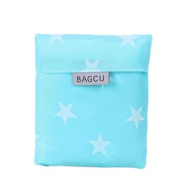 Imagem de Conjunto de sacolas ecológicas - Design compacto dobrável, lavável na máquina e transporte forte para compras/viagens - azul