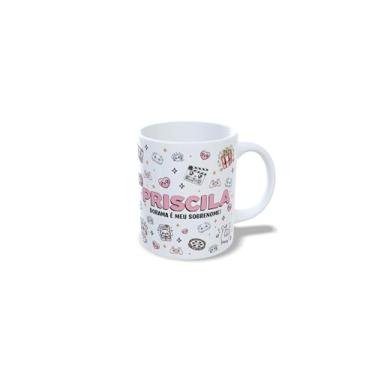 Imagem de Caneca de Cerâmica Branca 325ml com Alfabeto Tema Dorama Amanda (p)