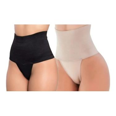 Imagem de Langerie Sexy Plus Size Calcinha Modeladora Fio Dental Empina Bumbum -
