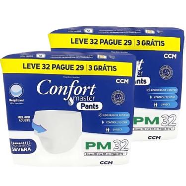 Imagem de Kit 2 Fraldas Calça Descartável Geriátrica Adulto Confort Master Pants
