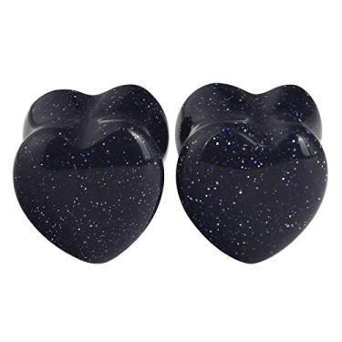 Imagem de Qmcandy 2 peças - 8 peças de alargadores de pedra natural opalita quartzo ágata olho de gato medidor de orelha joia piercing 2g-16mm, Pedra, Zircônia cúbica