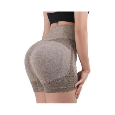 Imagem de Shorts Esportivos Femininos De Cintura Alta Para Ciclismo, Corrida, Fi