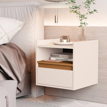 Imagem de Mesa Cabeceira Suspensa Minerva Off White Nature