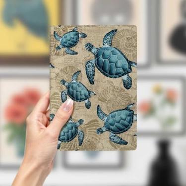 Imagem de Caderno de couro de tartaruga, caderno A5 para anotações no escritório, agenda de 21 x 14,7 cm, agenda de viagem, presentes de tartaruga 2