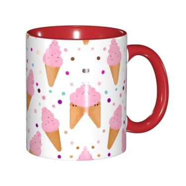 Imagem de Zeraoke Canecas de café criativas impressas em cones de sorvete, personalizadas, presente para a família, tamanho de 325 ml, unissex